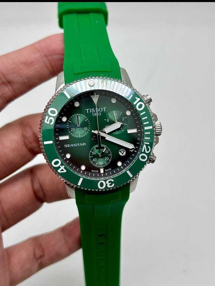 Tissot-Seastar-1000-Chronograph-Green-Dial-Rubber-Strap Tissot-Seastar-1000-Chronograph-Green-Dial-Rubber-Strap