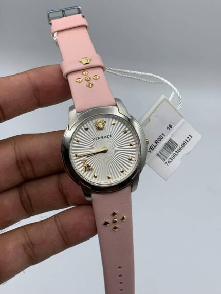 Versace-Audrey-Silver-Dial-Pink-Strap-Quartz