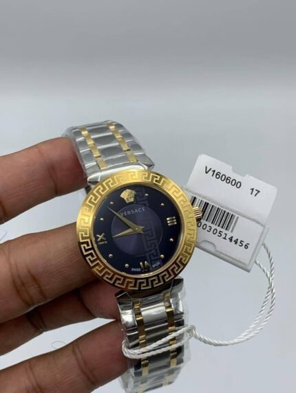 Versace-Daphnis-Black-Dial-Two-Tone