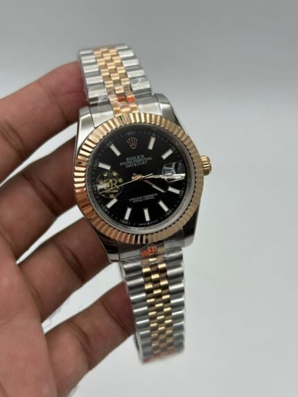 Rolex-Date-Just-Black-Dial-Two-Tone.