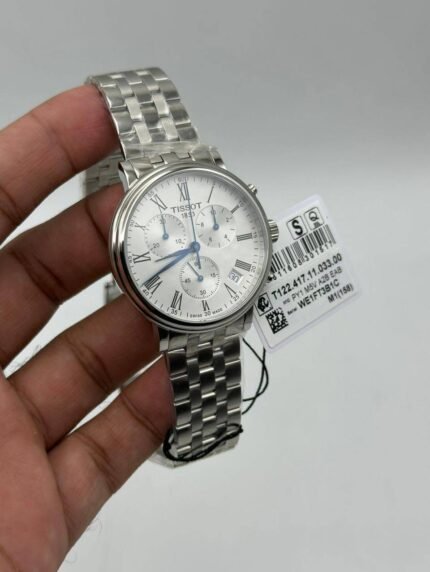 Tissot-Carson-Premium-White-Dial-Chronograph-Silver
