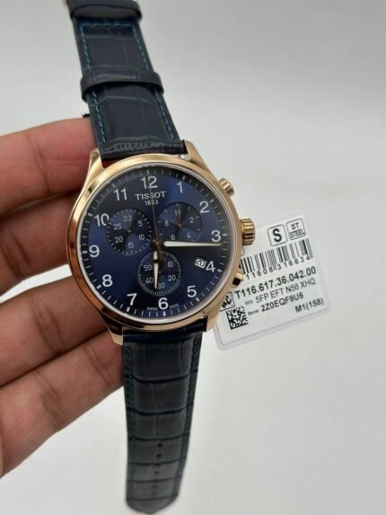 Tissot-Chrono-XL-Classic-Blue-Dial-Chronograph-Leather-Strap-Rose-Gold