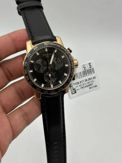 Tissot-Supersport-Chrono-Black-Dial-Chronograph-Leather-Strap-Rose-Gold