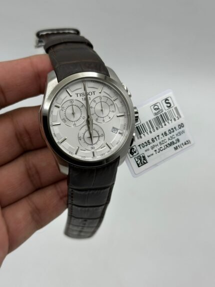 Tissot-T-Trend-Couturier-Chronograph-White-Dial-Leather-Strap-Chronograph
